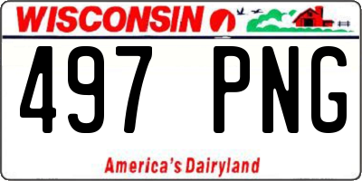 WI license plate 497PNG