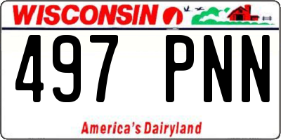 WI license plate 497PNN