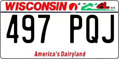 WI license plate 497PQJ