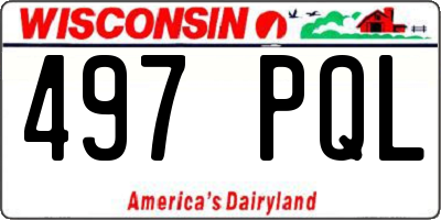 WI license plate 497PQL