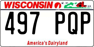 WI license plate 497PQP