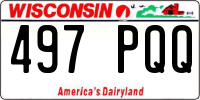 WI license plate 497PQQ