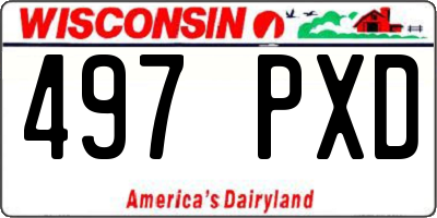 WI license plate 497PXD