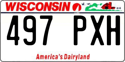 WI license plate 497PXH