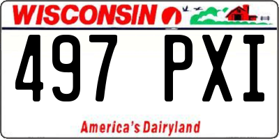 WI license plate 497PXI