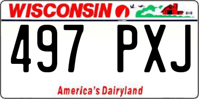 WI license plate 497PXJ