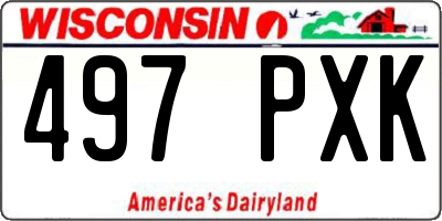 WI license plate 497PXK