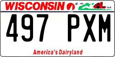 WI license plate 497PXM