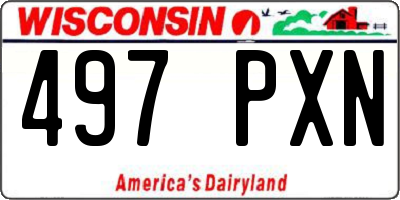 WI license plate 497PXN