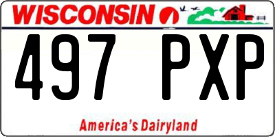 WI license plate 497PXP