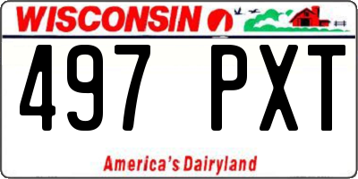 WI license plate 497PXT