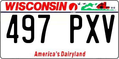WI license plate 497PXV