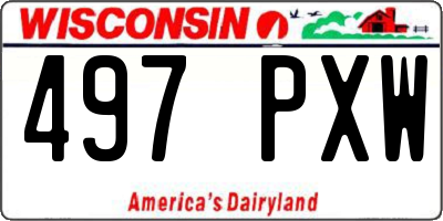 WI license plate 497PXW