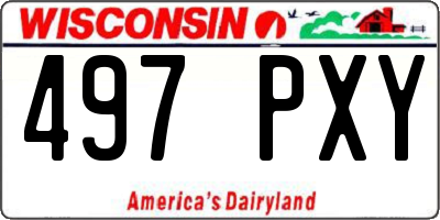 WI license plate 497PXY