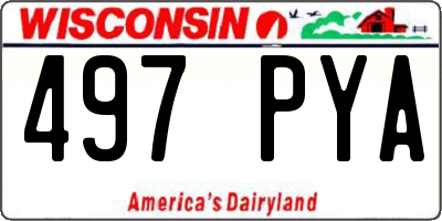 WI license plate 497PYA