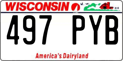 WI license plate 497PYB