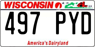 WI license plate 497PYD