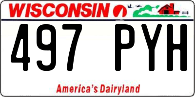 WI license plate 497PYH