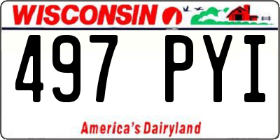 WI license plate 497PYI