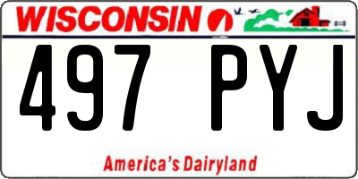WI license plate 497PYJ