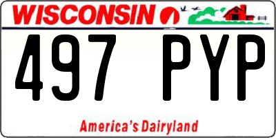 WI license plate 497PYP