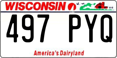 WI license plate 497PYQ