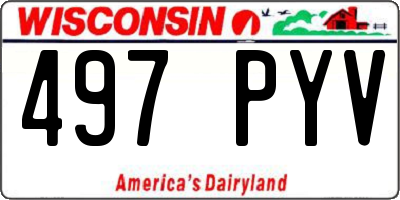 WI license plate 497PYV