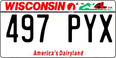 WI license plate 497PYX