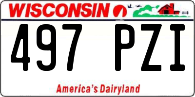 WI license plate 497PZI