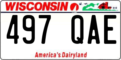 WI license plate 497QAE