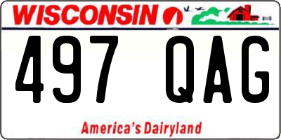 WI license plate 497QAG