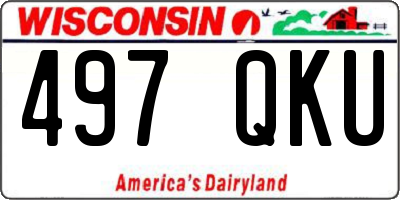 WI license plate 497QKU