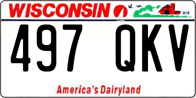 WI license plate 497QKV
