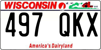 WI license plate 497QKX