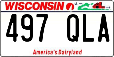 WI license plate 497QLA