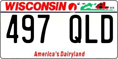 WI license plate 497QLD