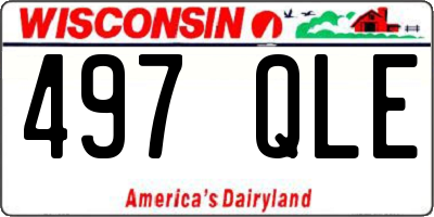 WI license plate 497QLE