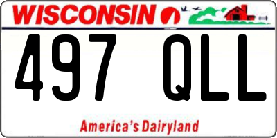 WI license plate 497QLL