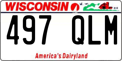 WI license plate 497QLM