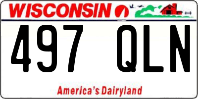 WI license plate 497QLN