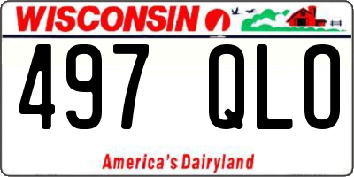 WI license plate 497QLO
