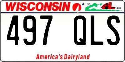 WI license plate 497QLS