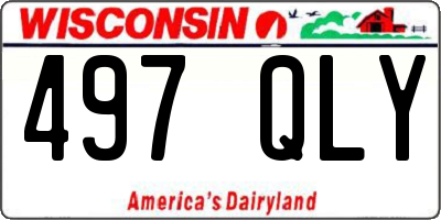 WI license plate 497QLY