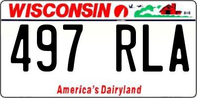 WI license plate 497RLA