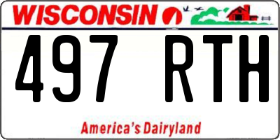 WI license plate 497RTH