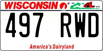 WI license plate 497RWD