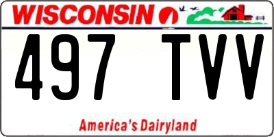 WI license plate 497TVV
