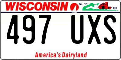 WI license plate 497UXS