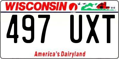 WI license plate 497UXT
