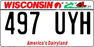 WI license plate 497UYH